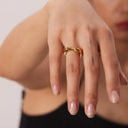 Sculptural Cuff Ring - 18K (Demi Fine)