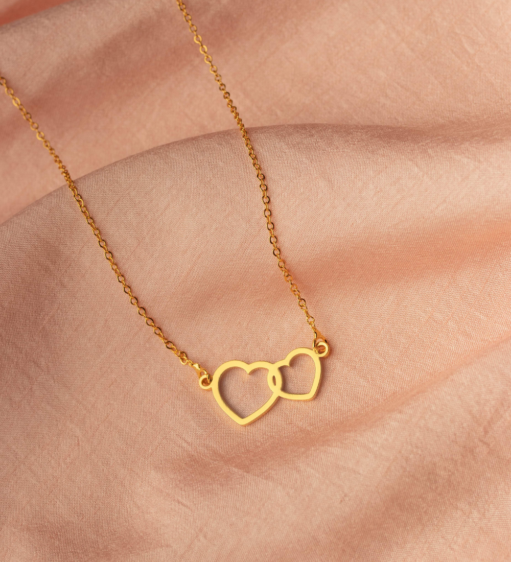 Intertwined love necklace