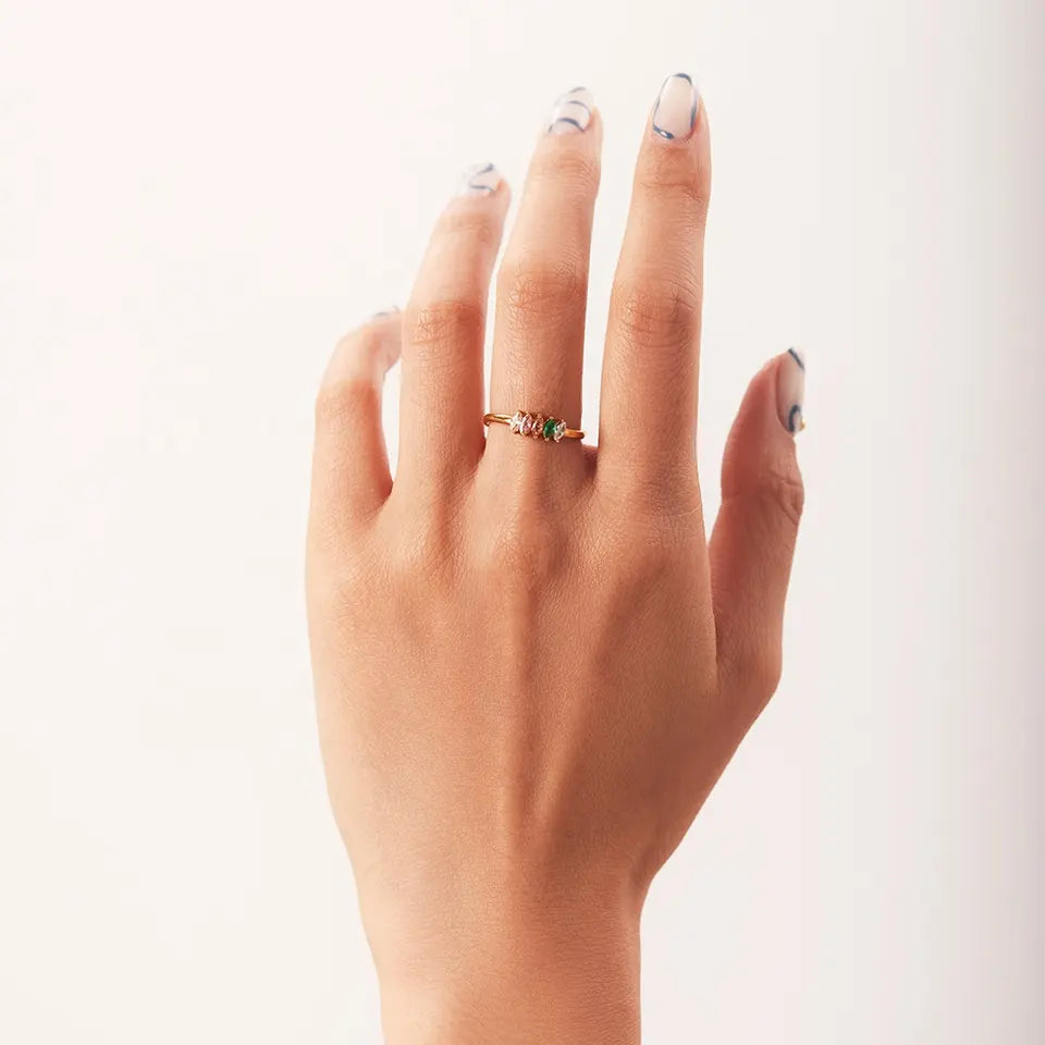 Pastel Marquise Multicolor Ring