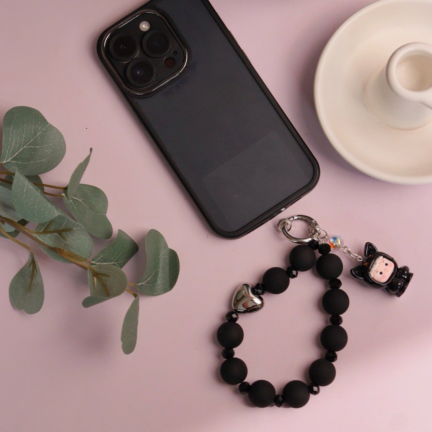 Blackie Buddy Mobile Charm