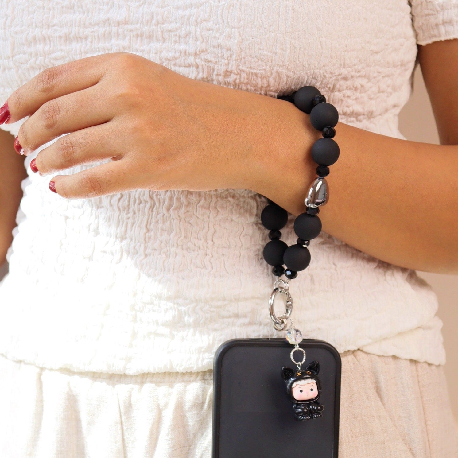 Blackie Buddy Mobile Charm