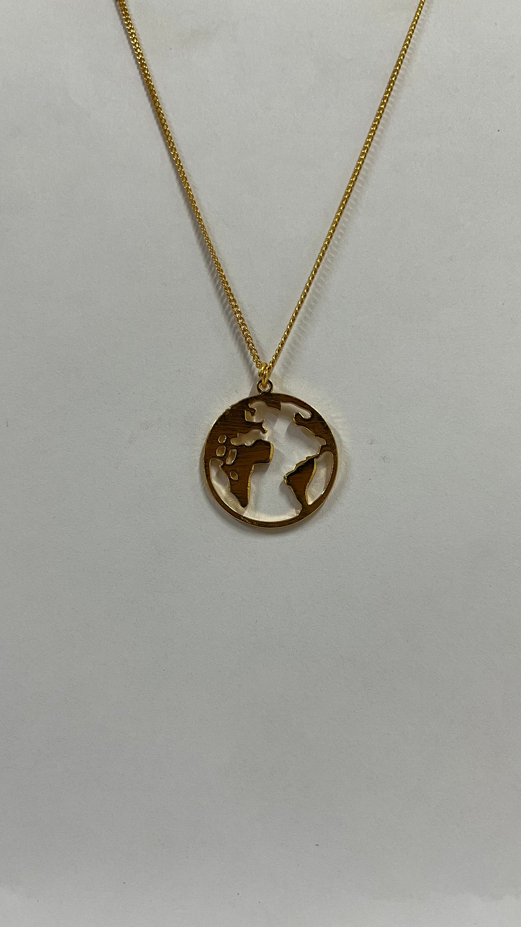 Earth Silhouette Pendant Necklace