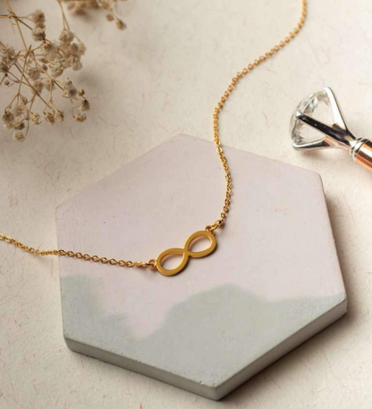 Infinity space necklace