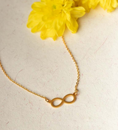 Infinity space necklace