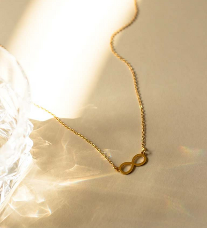 Infinity space necklace