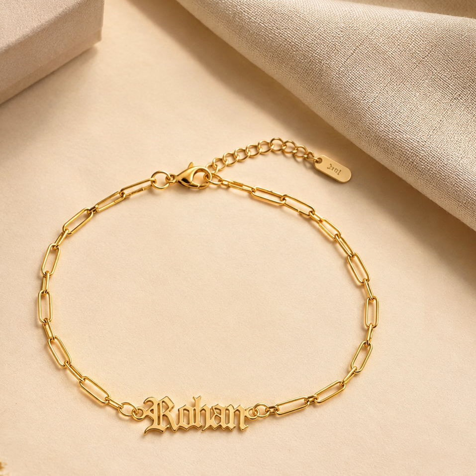Old English Name Bracelet