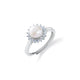 Luminous Pearl Halo Ring