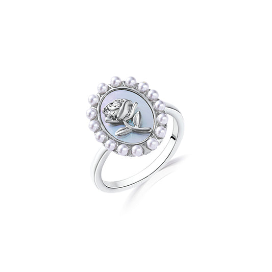 Vintage Rose Pearl Ring