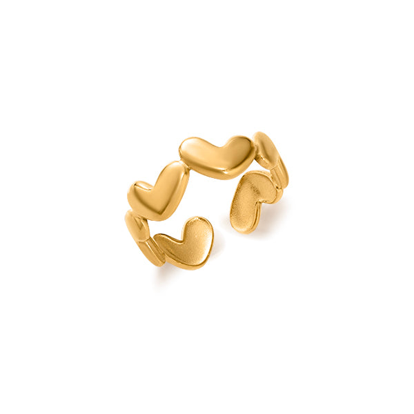 V-Shaped 18K Gold Plated Ring