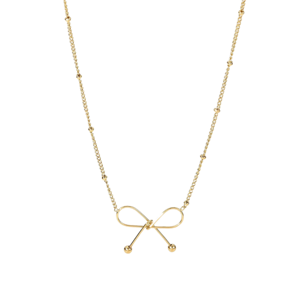 18k Gold Opulent Bow Pendant