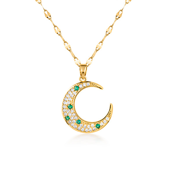 Celestial Crescent Moon Necklace