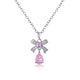Teardrop Bow Pendant Necklace