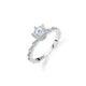 Geometric Halo Zircon Ring