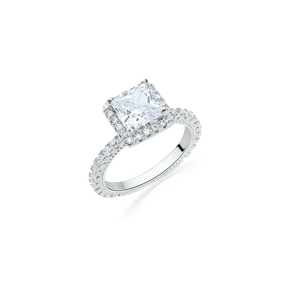 Square-Cut Zircon Vintage Ring