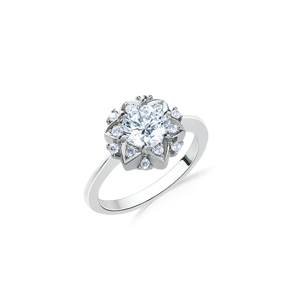 Starburst Zircon Ring