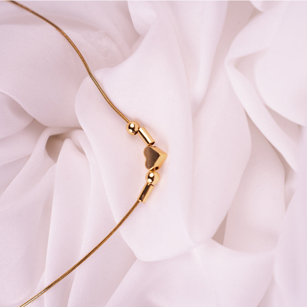 Couple Heart Morse Code Necklace