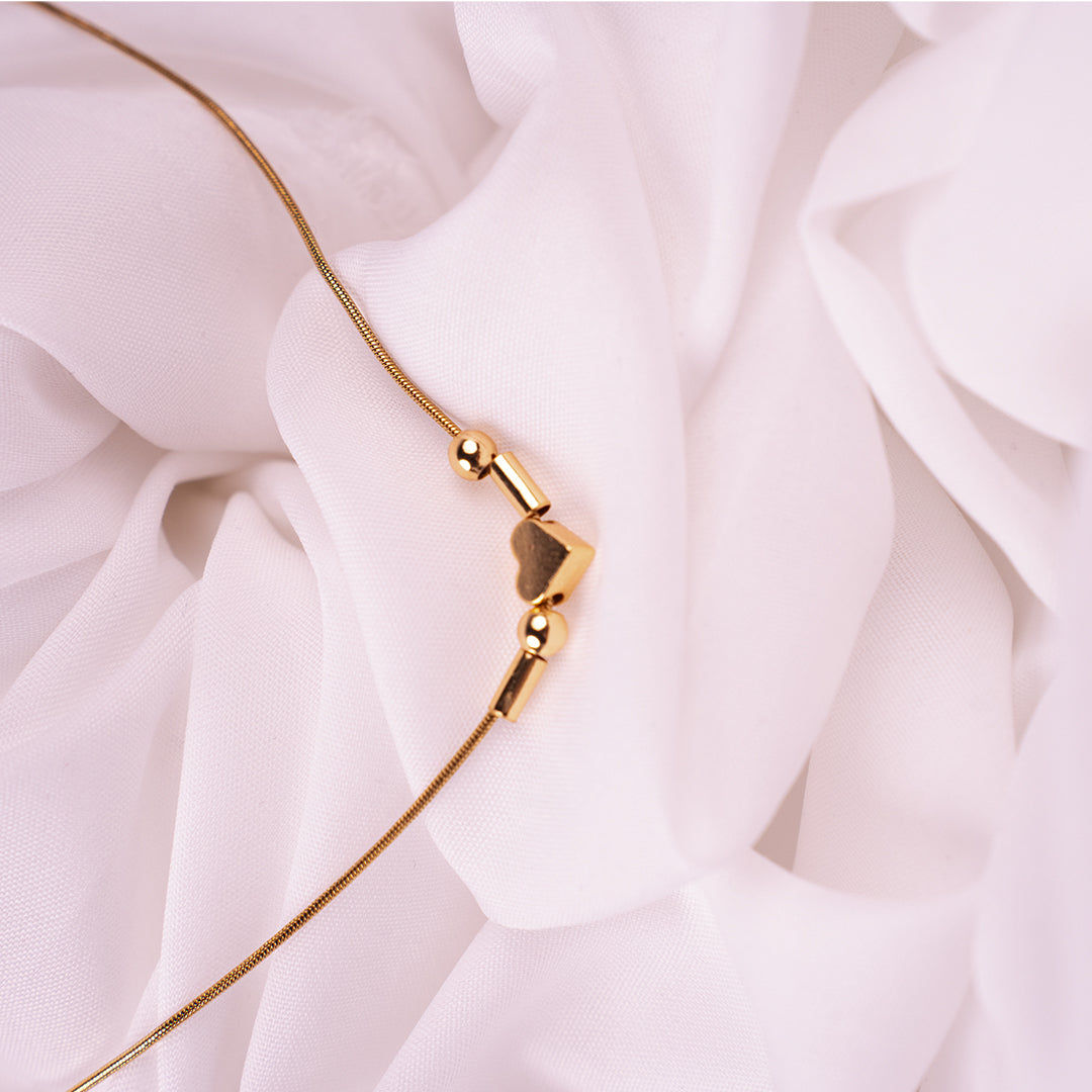 Couple Heart Morse Code Necklace