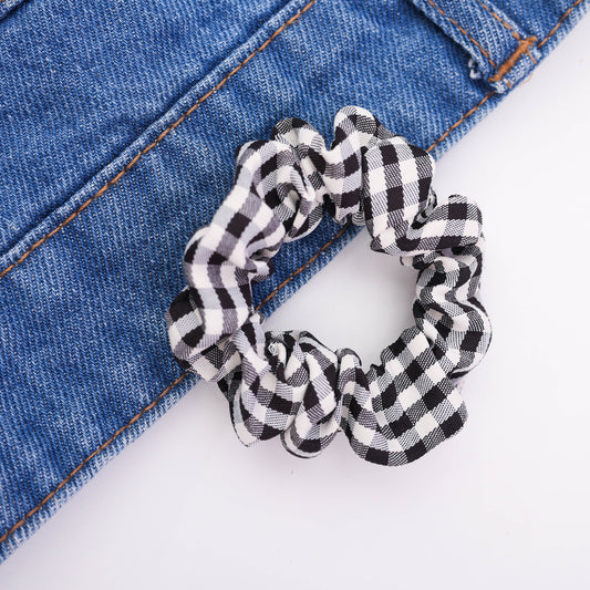 Raven Gingham Scrunchie