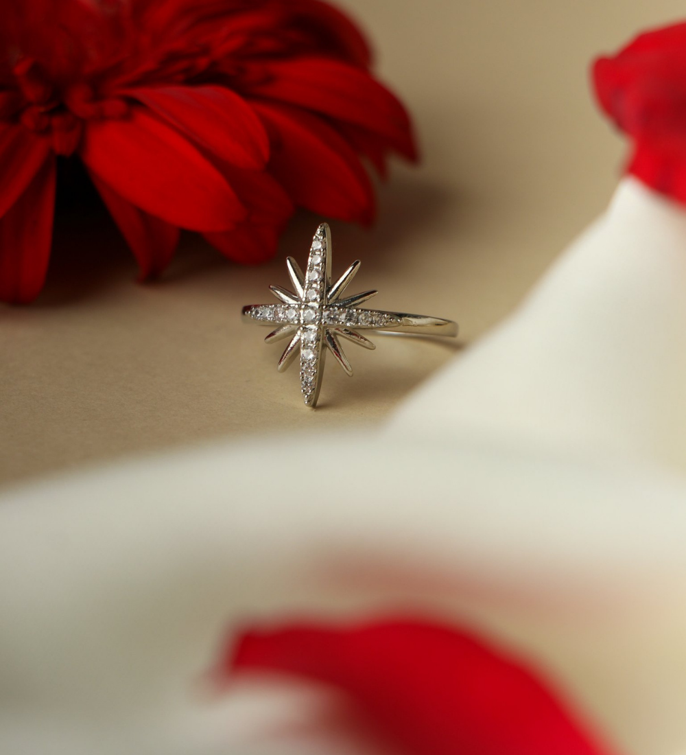 Starburst Zircon Ring