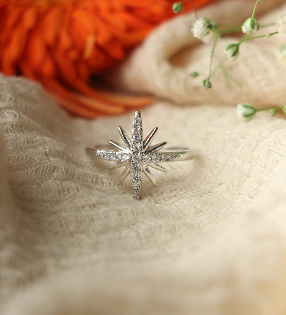 Starburst Zircon Ring