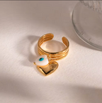 Mystic Hearts ring - 18k Gold (Demi Fine)