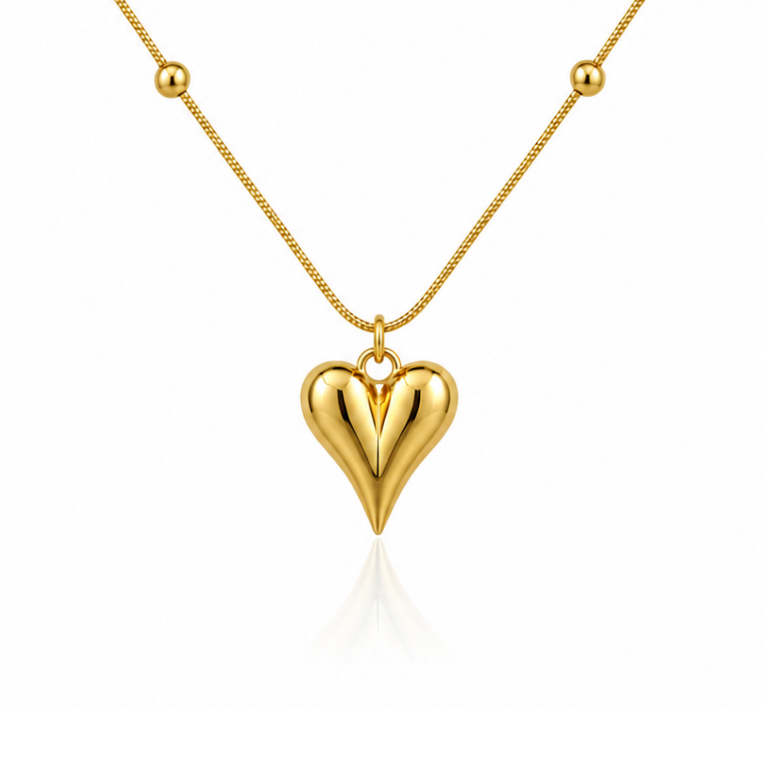 Gold Heartbeat Pendant Necklace