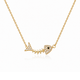 18k Gold Plated Fishbone Charm Necklace