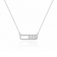 Zircon Trio Bar Pendant Necklace