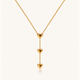 Triple Heart Necklace - 18k Gold ( Demi Fine )