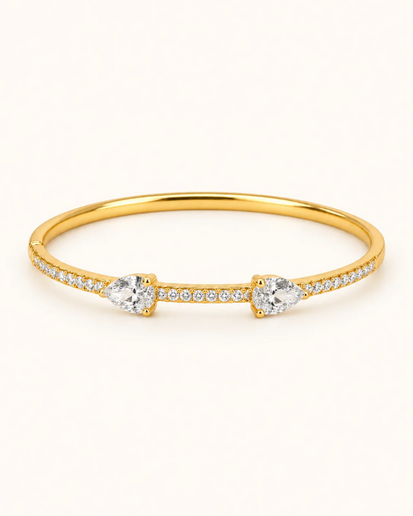 Twin Spark Kada - 18k Gold ( Demi Fine )