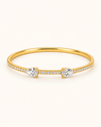 Twin Spark Kada - 18k Gold ( Demi Fine )