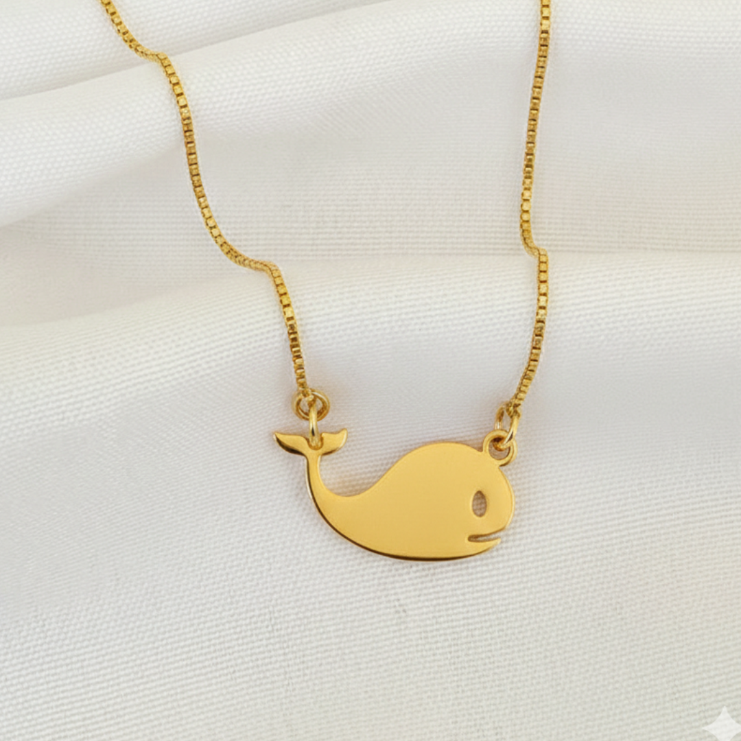 2D Dolphin 18k Gold-Plated Necklace