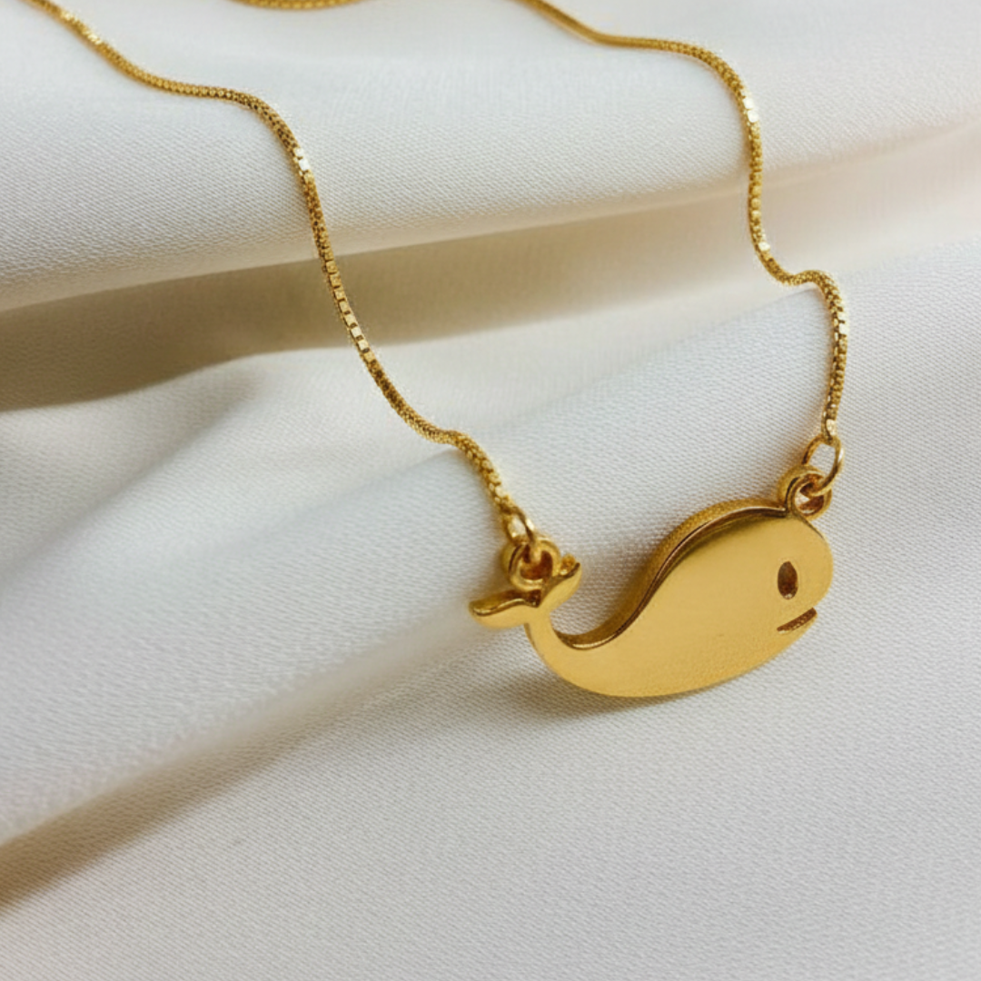 2D Dolphin 18k Gold-Plated Necklace