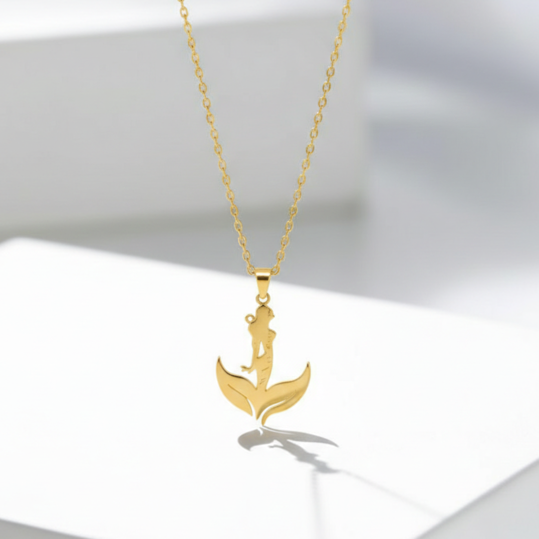 Oceanic Mermaid 18k Gold Plated Necklace