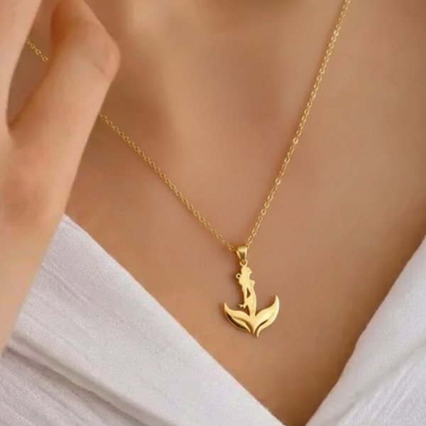 Oceanic Mermaid 18k Gold Plated Necklace