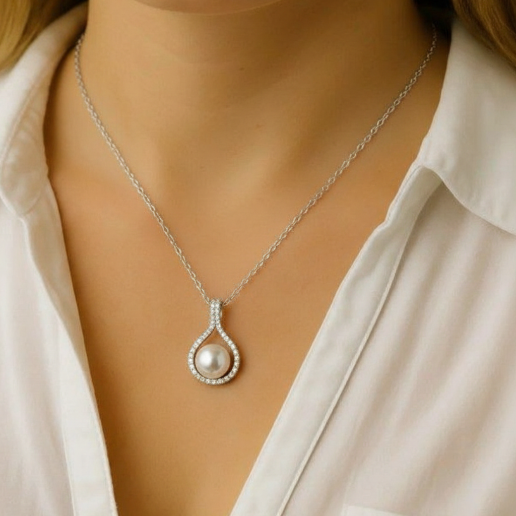 Sterling Pearl Necklace