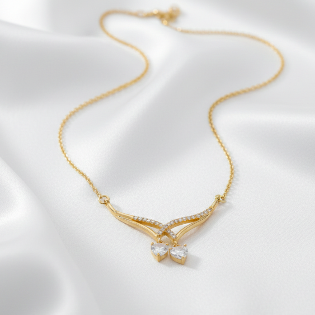 Tangled  Zircon Diamond Necklace