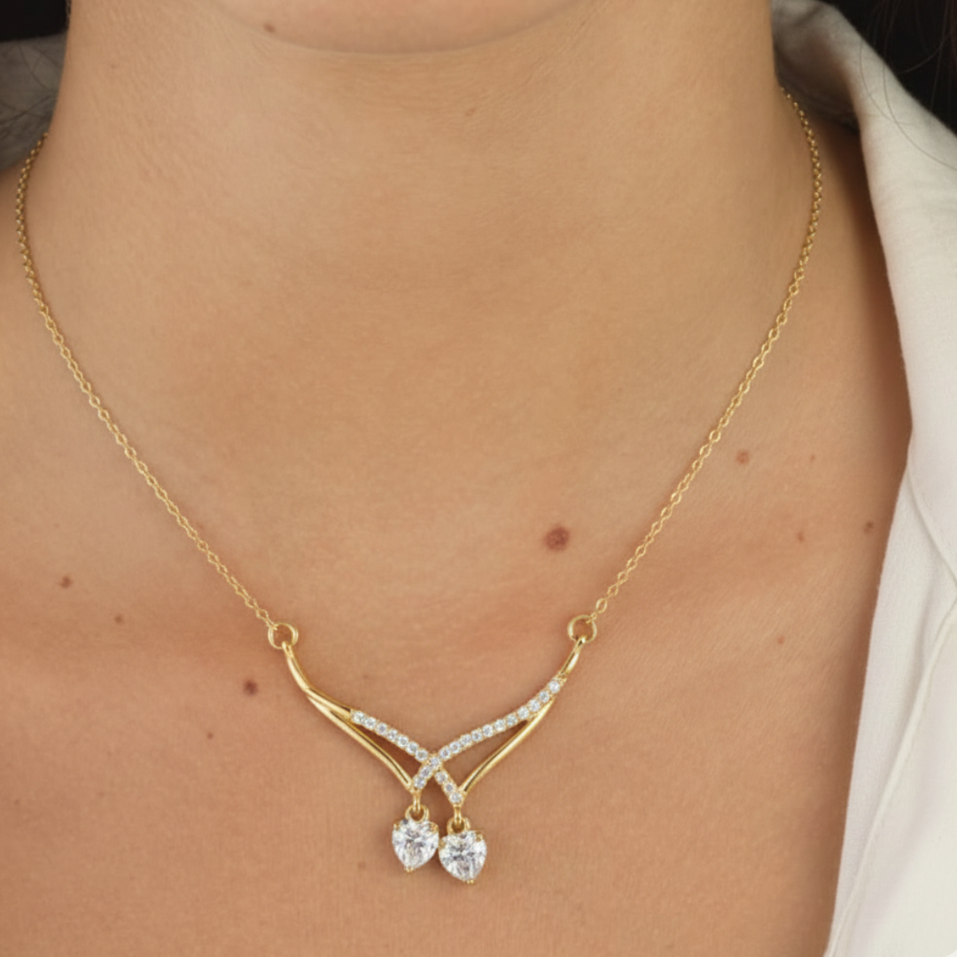 Tangled  Zircon Diamond Necklace