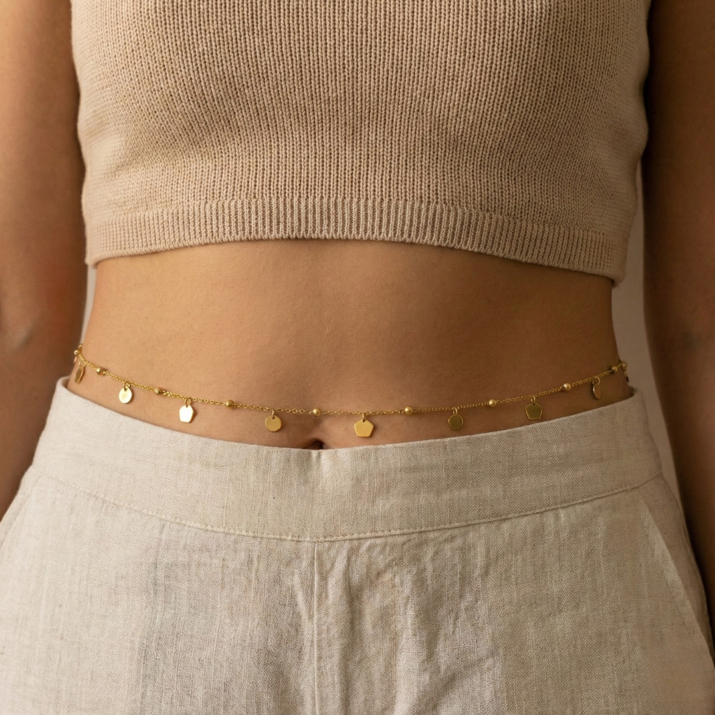 Shimmer Mini Sphere Waist Chain