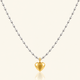 Golden Heart Necklace - Two toned (Demi Fine)