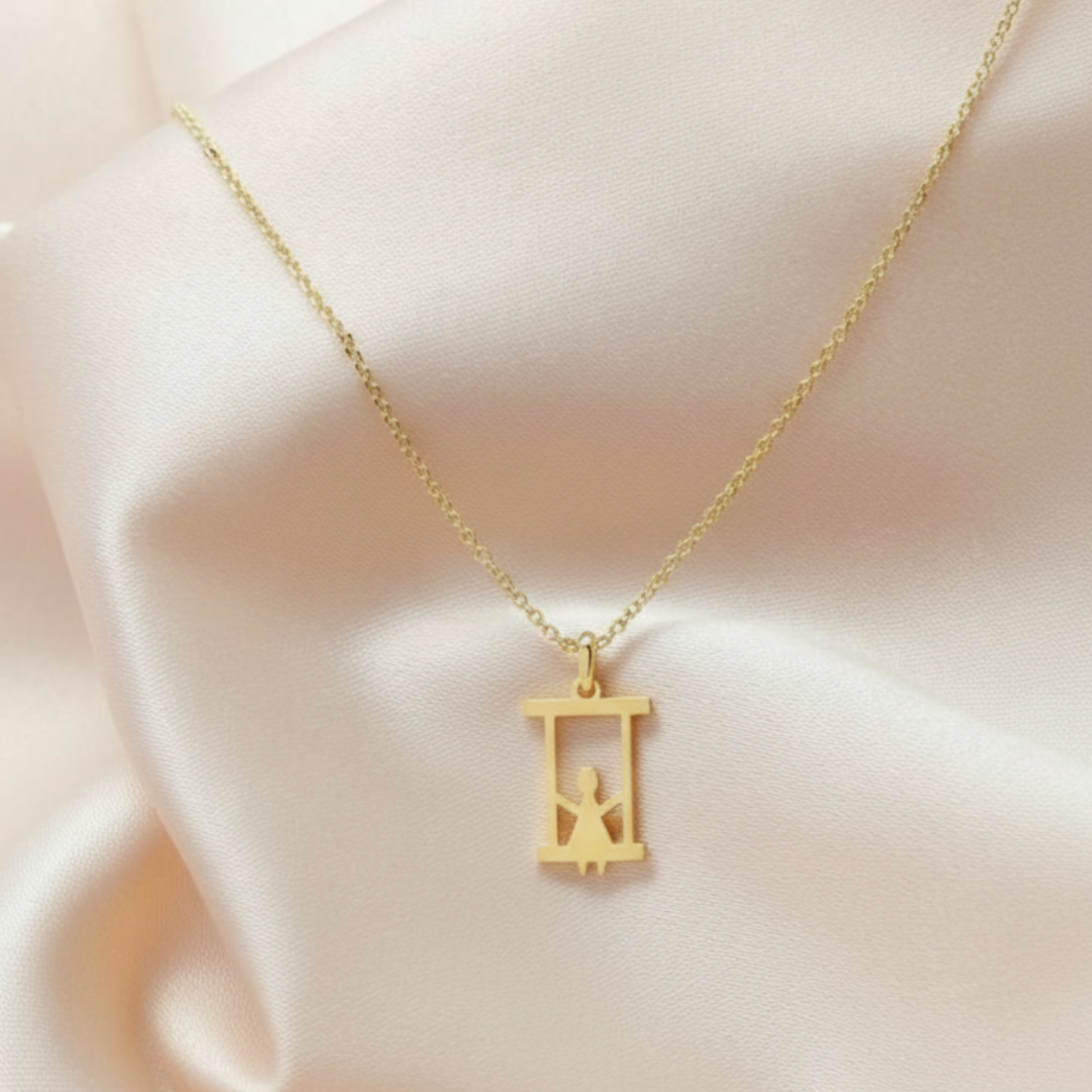 Swinging Girl Pendant Necklace