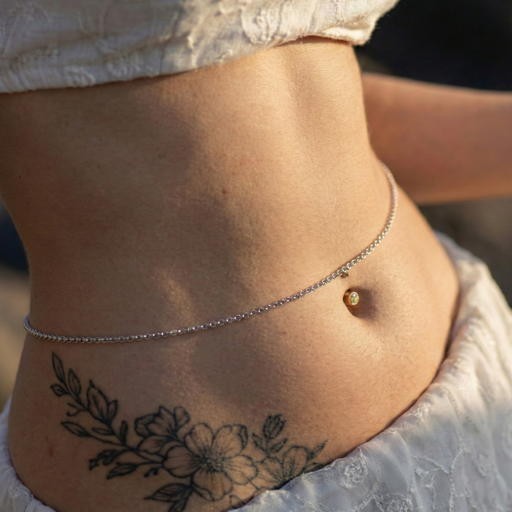 Quantum Silver Loop Waist Chain