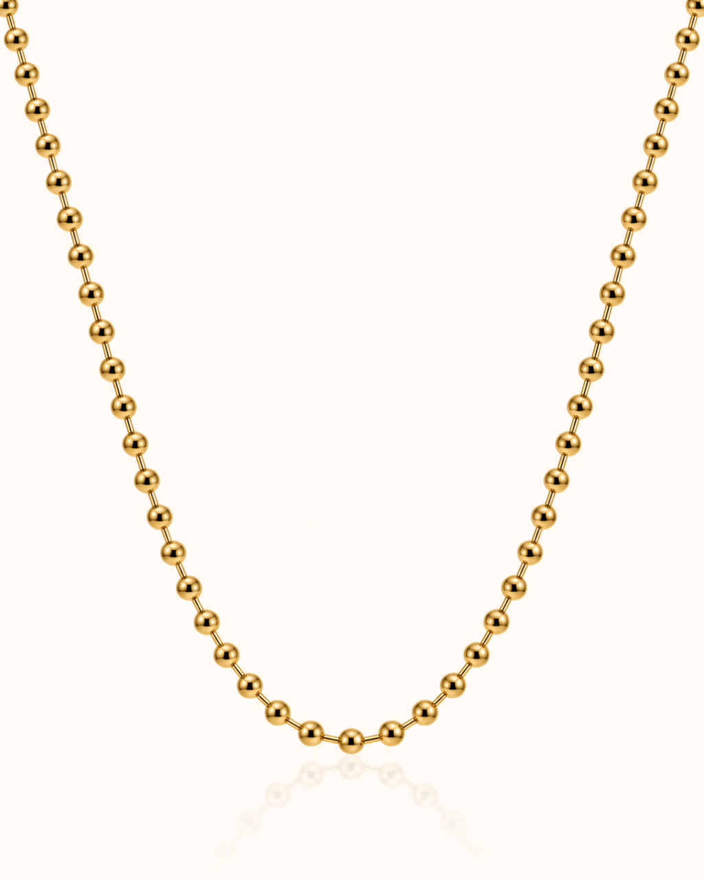 Ball Chain Necklace - 18k Gold ( Demi Fine )