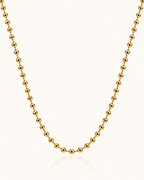 Ball Chain Necklace - 18k Gold ( Demi Fine )