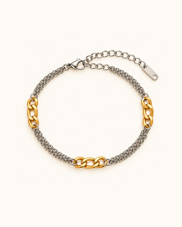 Two-Tone Link Bracelet - Two Toned