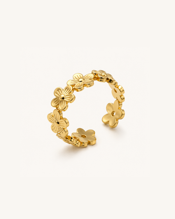 Golden Petals Ring - 18k Gold (Demi Fine)