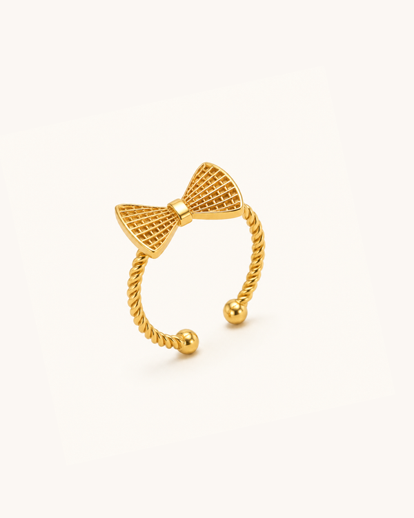 Twisted Bow Ring - 18k Gold (Demi Fine)
