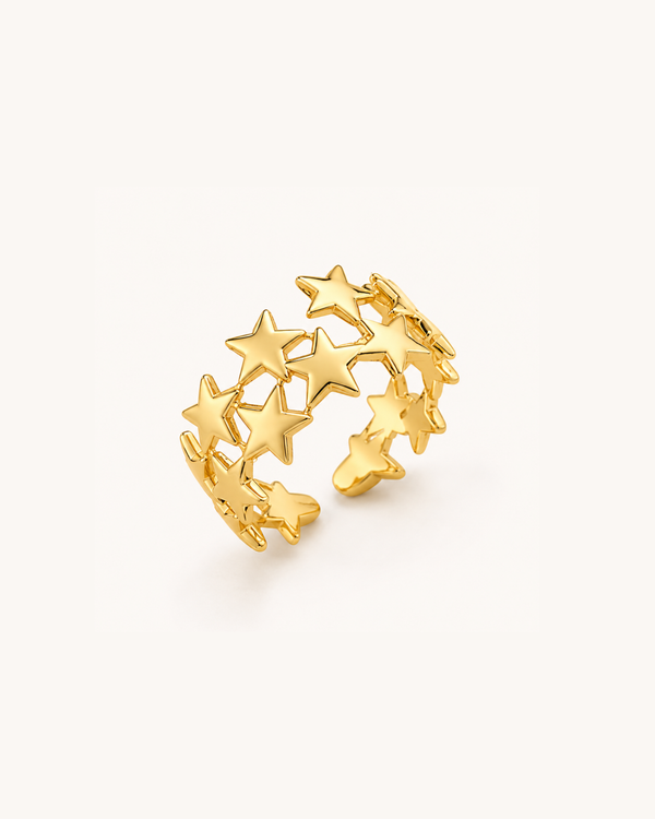 Twinkling Stars Ring - 18k carat gold ( demi fine )