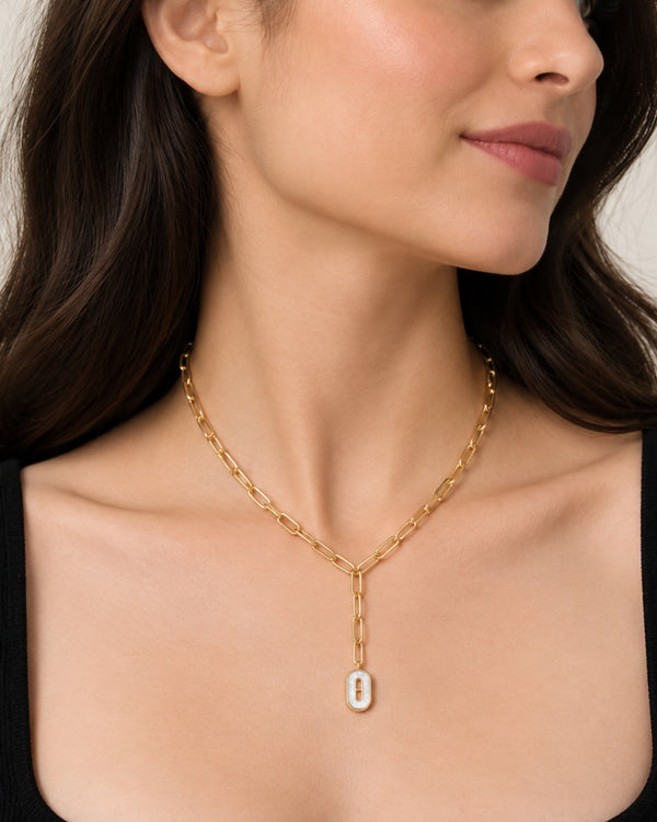 Y-Drop Necklace - 18k Gold ( Demi Fine )