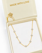 Starry Crystal Necklace - 18k Gold ( Demi Fine )